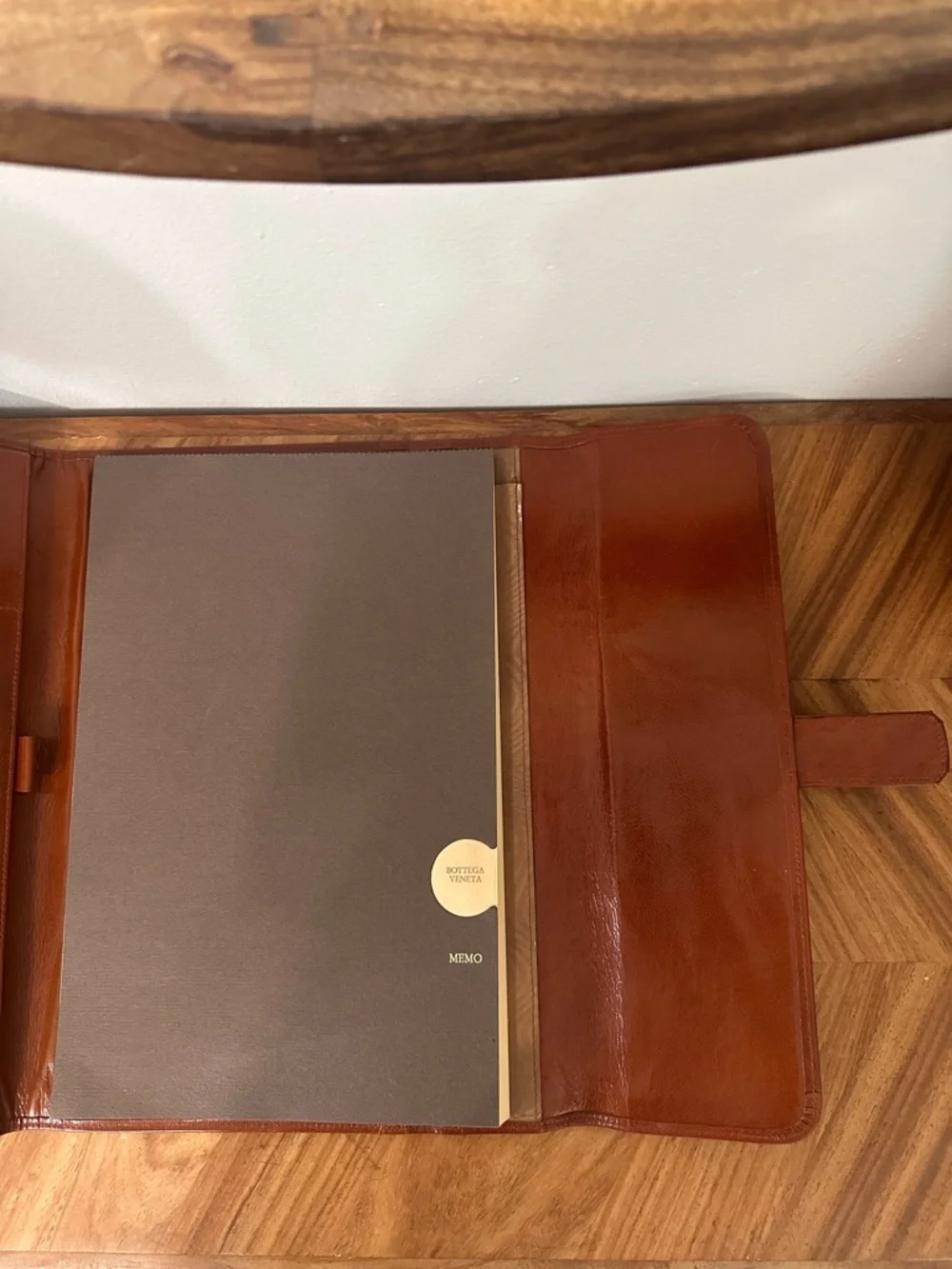 Vtg Bottega Veneta Classic Cognac Leather Document Portfolio 12.75” x 9.25” READ